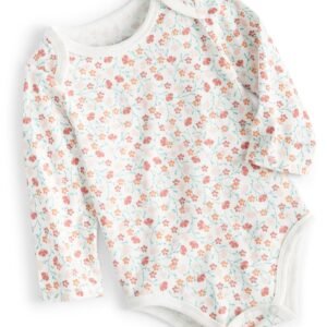 First Impressions Baby Girls Waving Vines Bodysu Angel White
