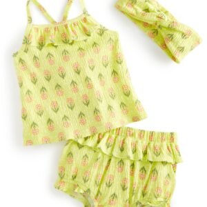 First Impressions Baby Girls 3-Pc. Bright Stamps Citrus Fruit