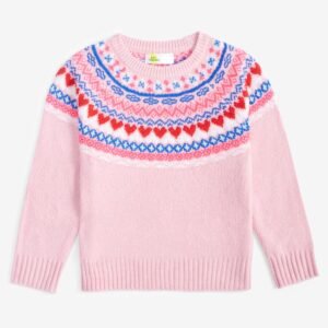 Epic Threads Toddler Girls Fair Isle Crewne Mauve Dust