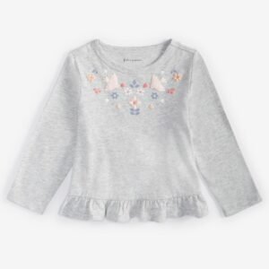 First Impressions Baby Girls Long-Sleeve Nordic Slate Hthr