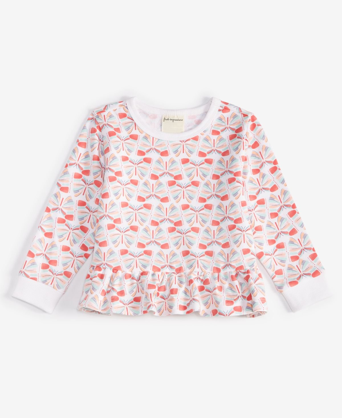 First Impressions Baby Girls Long-Sleeve Butterf Fresh Whit