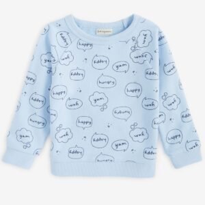 First Impressions Baby Long-Sleeve Word Bubble F Pale Sprin