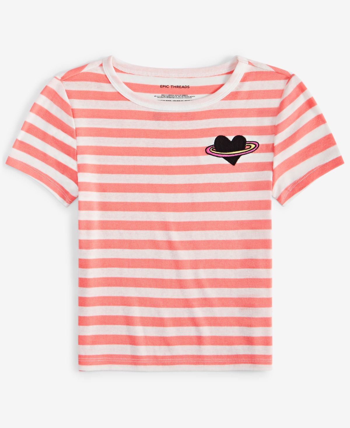 Epic Threads Baby Girls Kelsey Stripe Short Shell Pink