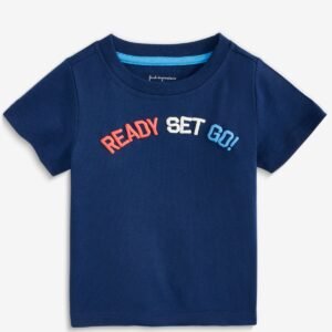 First Impressions Baby Boys Ready Set Go Graphic Navy Sea