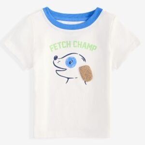 First Impressions Baby Boys Fetch Champ Graphic Angel Whit
