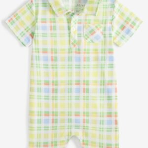 First Impressions Baby Boys Park Plaid Sunsuit Angel Whit