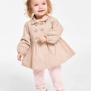 First Impressions Baby Girls Trench Coat Hummus