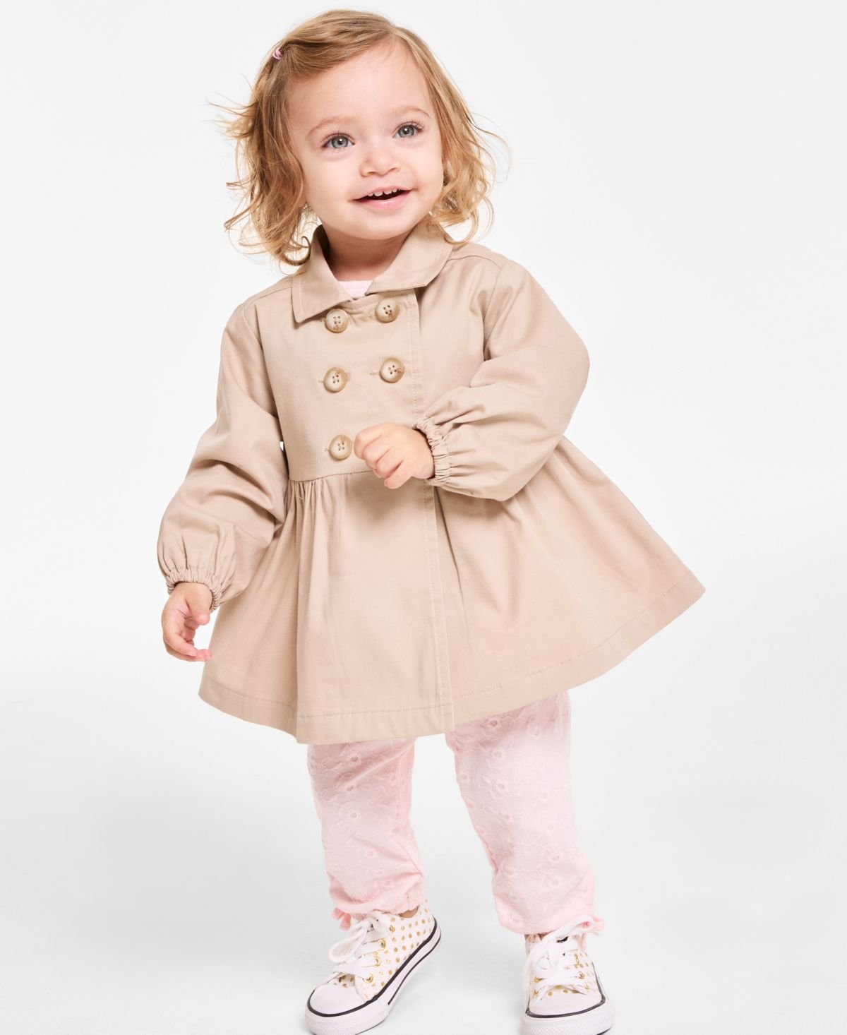 First Impressions Baby Girls Trench Coat Hummus