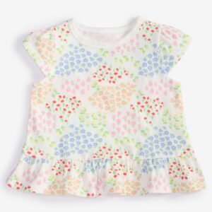 First Impressions Baby Girls Flower Garden Print Angel Whit