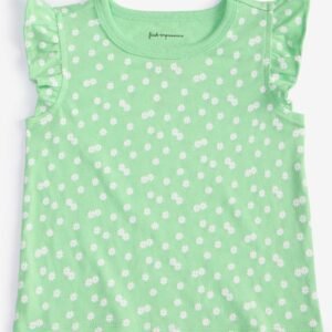First Impressions Baby Girls Daisy Dot-Print T-S Dry Cherry