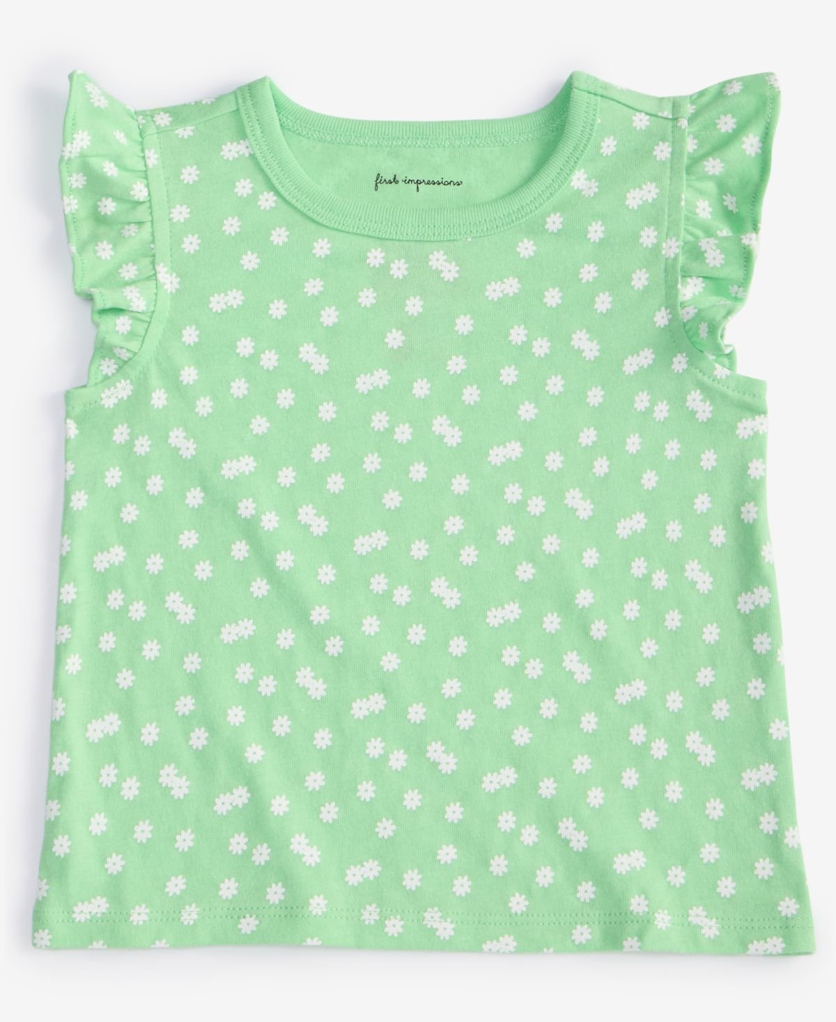 First Impressions Baby Girls Daisy Dot-Print T-S Dry Cherry