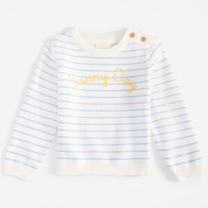 First Impressions Baby Sunny Day Striped Cotton Angel Whit