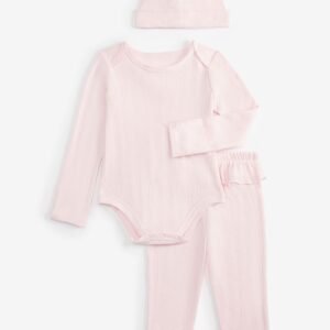 First Impressions Baby Hat, Bodysuit Pants, 3 Beloved Pi