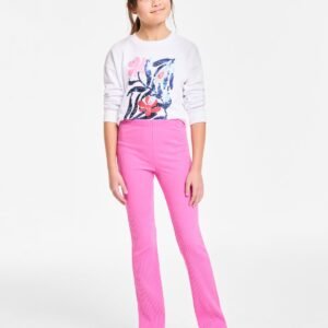 Epic Threads Big Kids Rib Flare-Leg Legging Deep Black L 1416