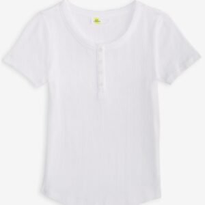 Epic Threads Toddler Girls Textured Henley Bright Whi