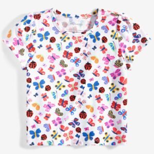 Epic Threads Toddler Girl Butterfly-Print T Bright Whi