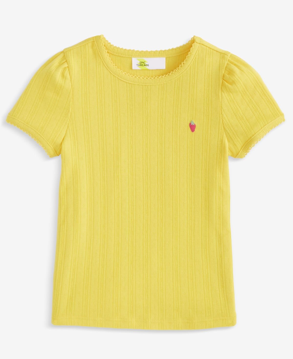 Epic Threads Toddler Girl Pointelle Berry T Maize Yell