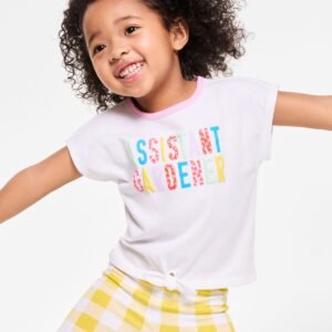 Epic Threads Girls Gardner Tie T-Shirt, Tod Bright Whi