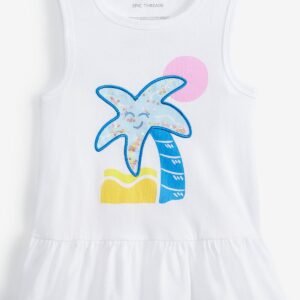 Epic Threads Toddler Girls Palm Ruffle Tank Bright Whi