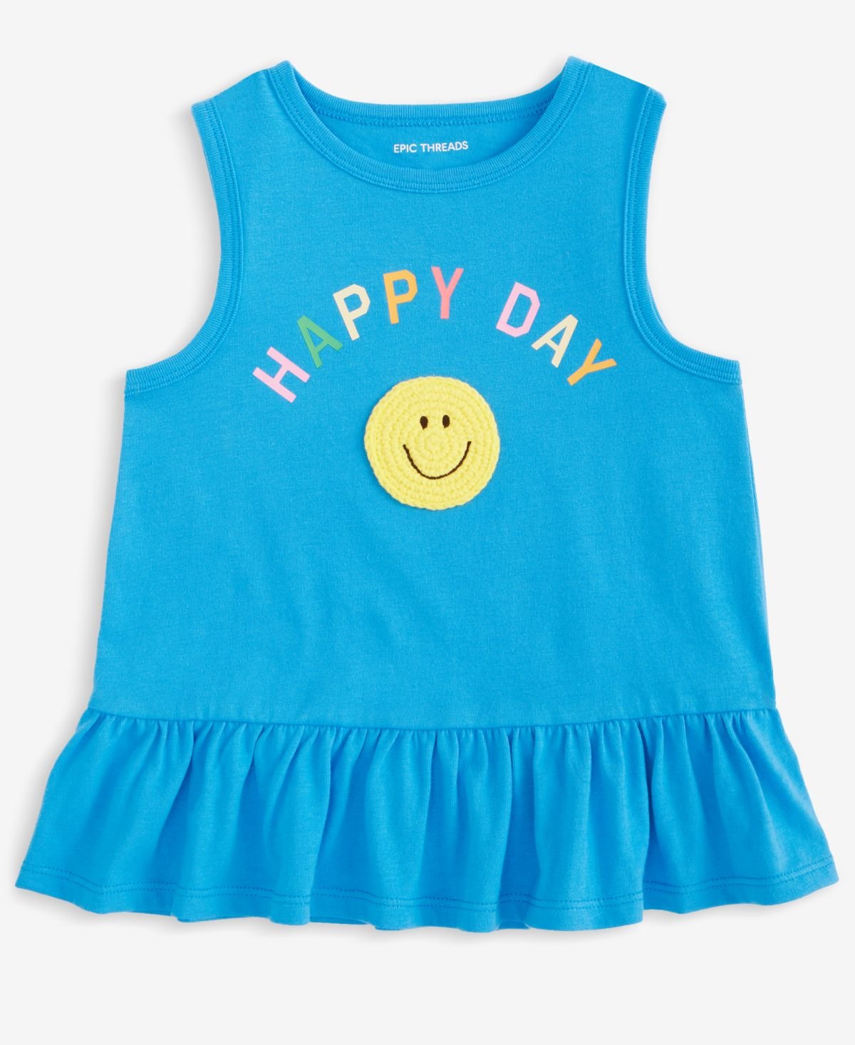 Epic Threads Toddler Girls Happy Day Ruffle Blue Parad