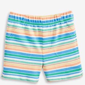 First Impressions Baby Boys Striped French Terry Angel White