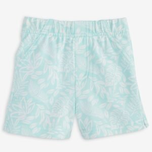 First Impressions Baby Boys Tonal Leaf-Print Sho Mist Teal