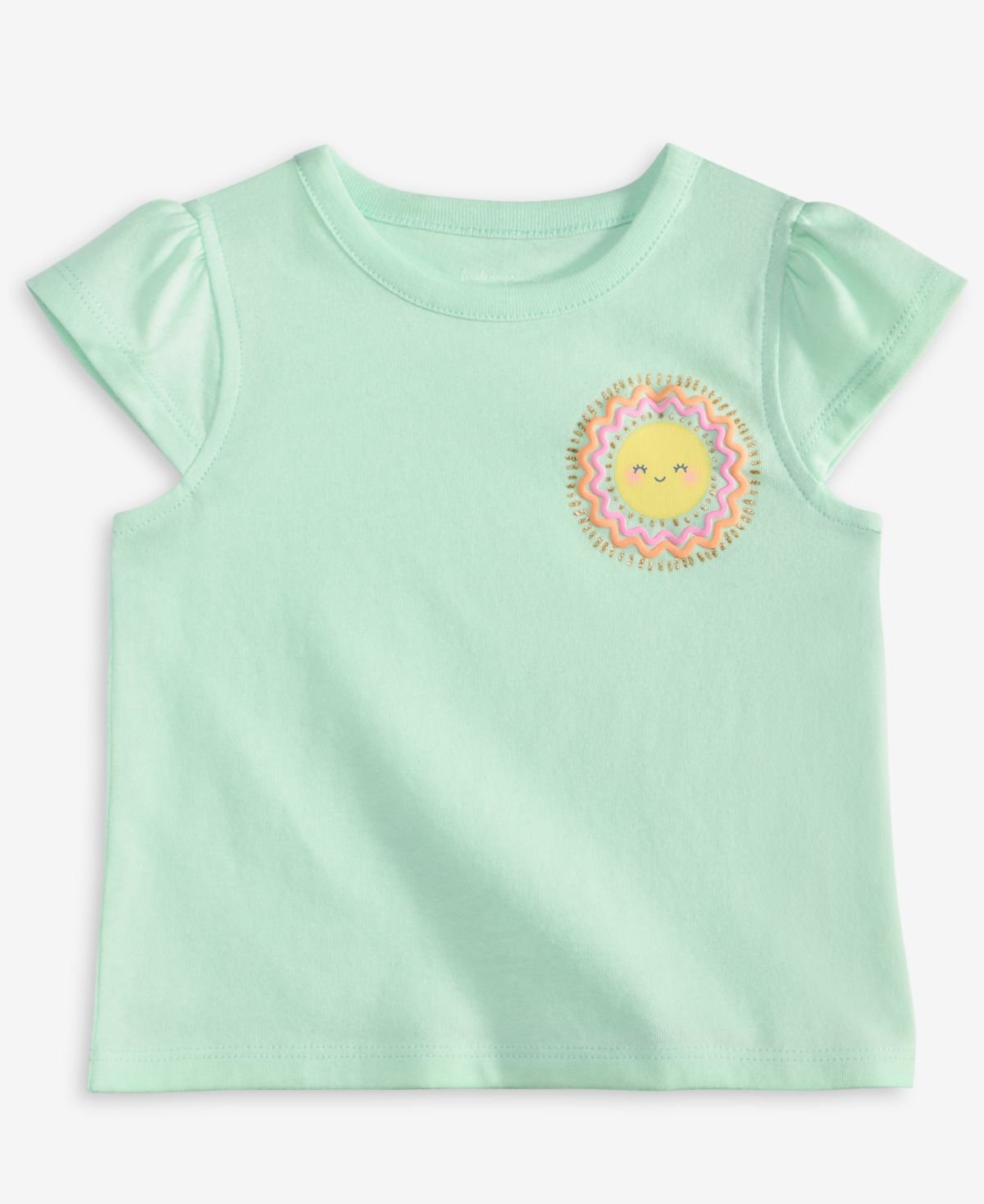 First Impressions Baby Girls Sun Smile Graphic T Mint Zing