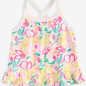 First Impressions Baby Girls Modern Tropical-Pri Angel White