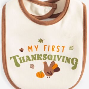 Carters Unisex Thanksgiving-Theme Bib Ivory ONE SIZE
