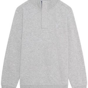 B By Brooks Brothers Big Boys Quarter Zip Sweatshir Medium Heather Gray
