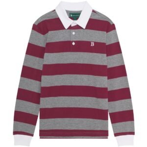 B By Brooks Brothers Big Boys Rugby Polo Shirt Burgundy
