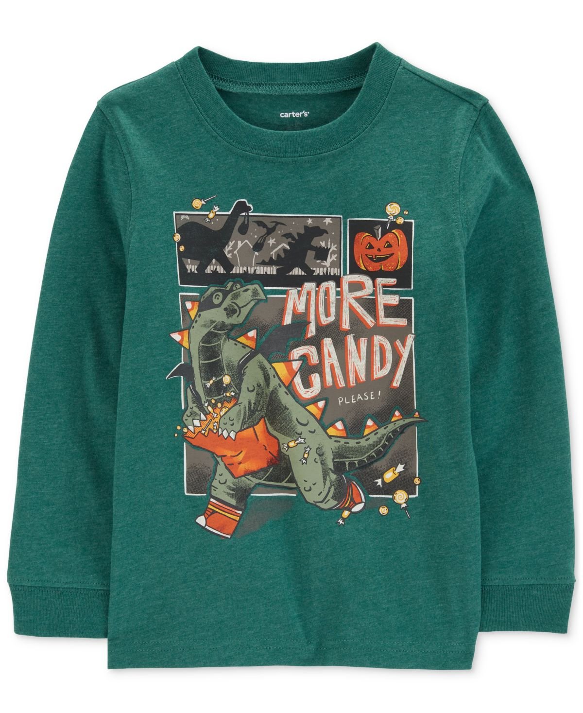 Carters Toddler Boys Dinosaur Hallowee Green
