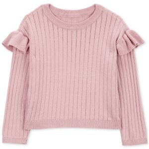 Carters Toddler Girls Cotton Ribbed Lo Pink