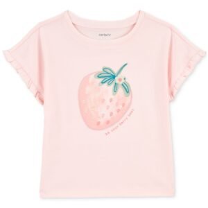 Carters Toddler Girls Strawberry Jerse Pink