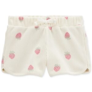 Carters Toddler Girls Strawberry-Print Cream