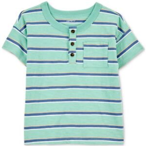 Carters Toddler Boys Striped Cotton Sh Green