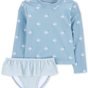 Carters Toddler Girls Fish-Print Rash Assorted