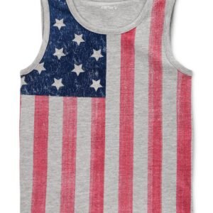 Carters Toddler Boys American Flag Tan Gray