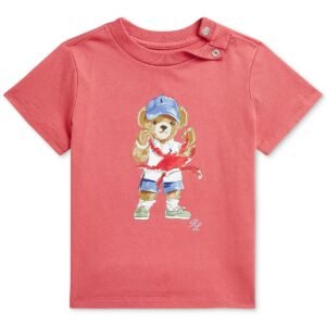 Polo Ralph Lauren Baby Cotton Jersey Polo Bear T Red