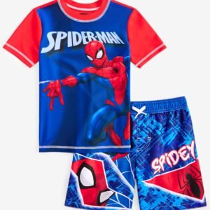 Spider-Man Little Boys Rash Guard Swim Blue