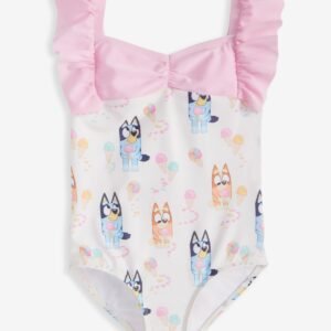 Dreamwave Little Girls Bluey One-Piece S White