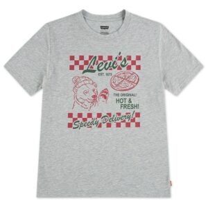 Levis Boys 8-20 Santas Pizza Crewne Gray Heather