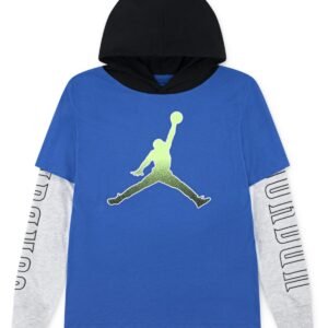 Jordan Big Boys Gametime Layered-Look Sport Blue