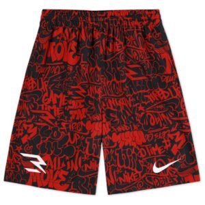 Nike 3BRAND by Russell Wilson Big Boys Graffiti Shorts BlackRed