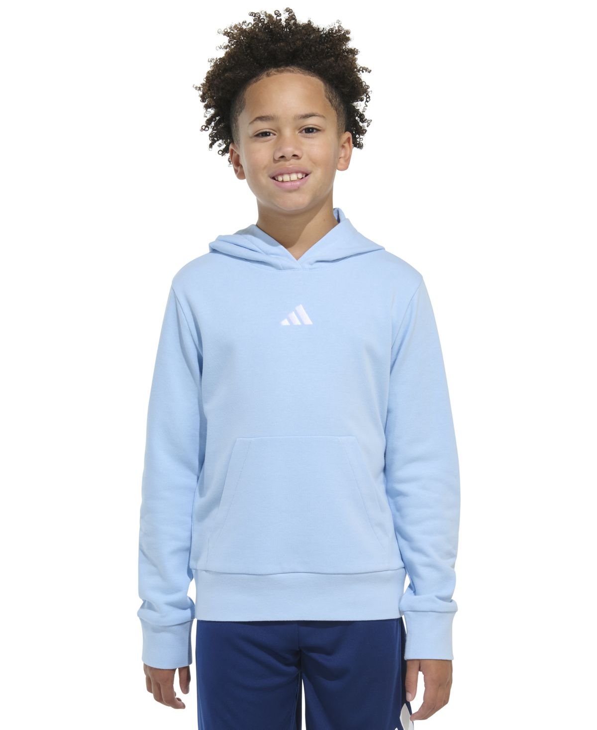 adidas Big Boys Long-Sleeve Essential Blue