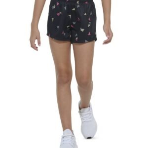 adidas Big Girls Logo-Print Pique Kni Blk Multi