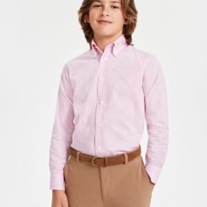 B By Brooks Brothers Big Boys Gingham Button Up Shi Light Pink