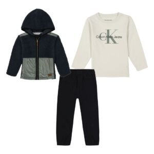 Calvin Klein Calvin Klein Toddler and Littl Granite HeatherMarshmallowAb