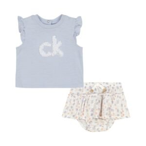 Calvin Klein Calvin Klein Baby Girls 2-Piec Halogen blue, White 3-6M