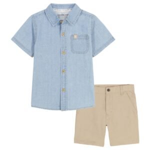 Calvin Klein Calvin Klein Baby Boys 2-Piece Light blue denim, Crockery